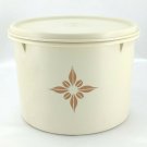 Tupperware 264 Almond Canister Brown Starburst w/ 227 Seal ~ Made in the USA