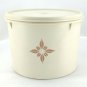 Tupperware 265 Almond Canister Brown Starburst w/ 228 Seal ~ Made in the USA