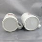 KAHLUA Ceramic Coffee Mugs 10oz Striped Red Gold Logo ~ Set of 2