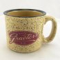 Unique Graeter's Ice Cream Coffee Mug Faux Graniteware Ceramic 12oz ~ DAMAGED