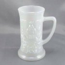 Federal Glass Pub Stein Vintage Embossed Lusterware Tavern Scene Mug Made in USA