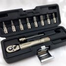 Venzo VPT Bicycle Torque Wrench 1/4" Square Driver Kit +/- 4% Accuracy