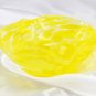 Easter Yellow Cased Glass Candy Dish w/ Ruffled Edge