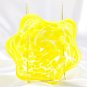 Easter Yellow Cased Glass Candy Dish w/ Ruffled Edge