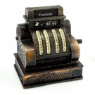 National Cash Register Metal Pencil Sharpener Bronze Drawer Opens ~ Missing Knob