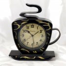 WESTCLOX 3D Steaming Cup O' Coffee Cup & Saucer Silhouette Kitchen Wall Clock