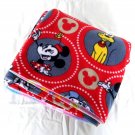 Disney Characters Mickey Cinderella & More Reversible Red or Pink Fleece Throw