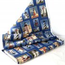 Cranston LIGHTHOUSES Fabric Remnant 16 ft x 44 in 100% Cotton ~ Made in the USA