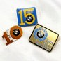 BMW Rider's Association 5-10-15 Year Lapel Pins Enamel & Brass Badges