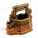 McCoy Pottery Wishing Well Planter Red Clay Tones Figurine ~ Made in the USA