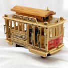 Powell & Hyde Wood Trolley Music Box "Left My Heart In San Francisco" Cable Car