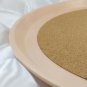 SiLite Melamine Cork Bed Bar Restaurant Serving Tray 14" Round Beige