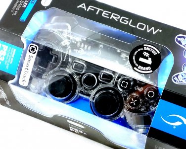 AfterGlow PS3 & PC Wireless Controller w/ Signature BLUE On Off Pulse Lighting