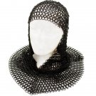 Black Chain Mail Hood (Coif)