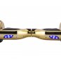 GlareWheel Chrome Gold Hoverboard Built-In Bluetooth Speaker- UL2272 Certified