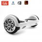GlareWheel White Hoverboard Built-In Bluetooth Speaker- UL2272 Certified