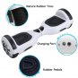 GlareWheel White Hoverboard Built-In Bluetooth Speaker- UL2272 Certified
