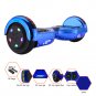 GlareWheel Chrome Blue Hoverboard Built-In Bluetooth Speaker- UL2272 Certified
