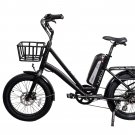 GlareWheel EB-RU Electric Bike Fat Tire 500W 5 Level Throttle With Basket