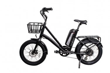 GlareWheel EB-RU Electric Bike Fat Tire 500W 5 Level Throttle With Basket