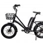 GlareWheel EB-RU Electric Bike Fat Tire 500W 5 Level Throttle With Basket