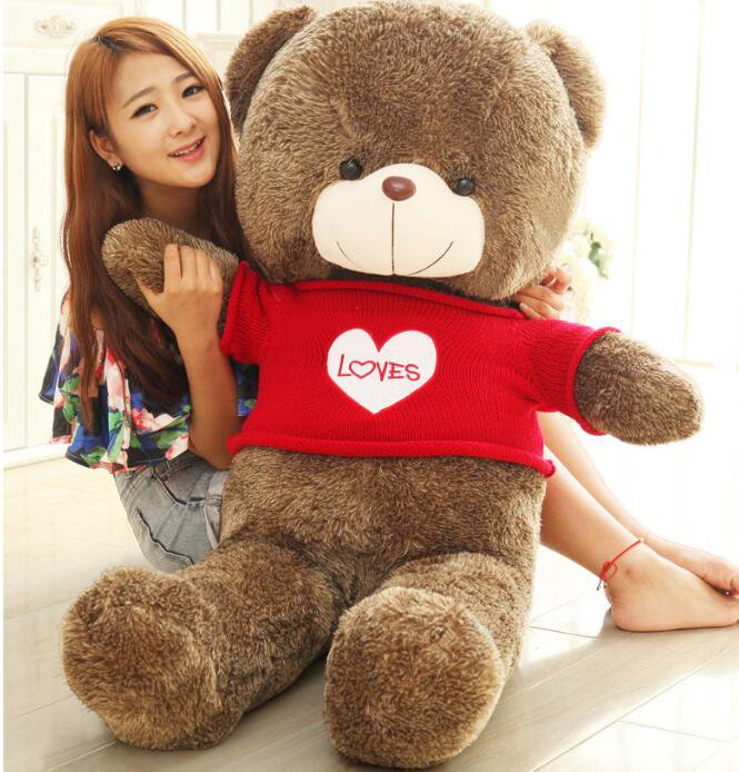 Oversized sweater teddy bear doll plush toy hug bear doll doll doll, high 100cm