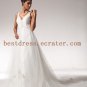 Charming V-neckline Plus Size A-line Wedding Dress