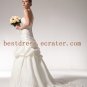 Pretty Embroidery Asymmetry Drop Waist Wedding Dress