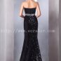 Pretty Black Sequins Sheath Evening Dress