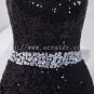 Pretty Black Sequins Sheath Evening Dress