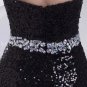 Pretty Black Sequins Sheath Evening Dress
