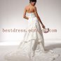 Vintage Strapless Embroidered Wedding Dress