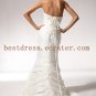 Sheath Wedding Dress with Beading and Side Drape