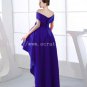 Royal Blue Off Shoulder High Low Prom Party Dress