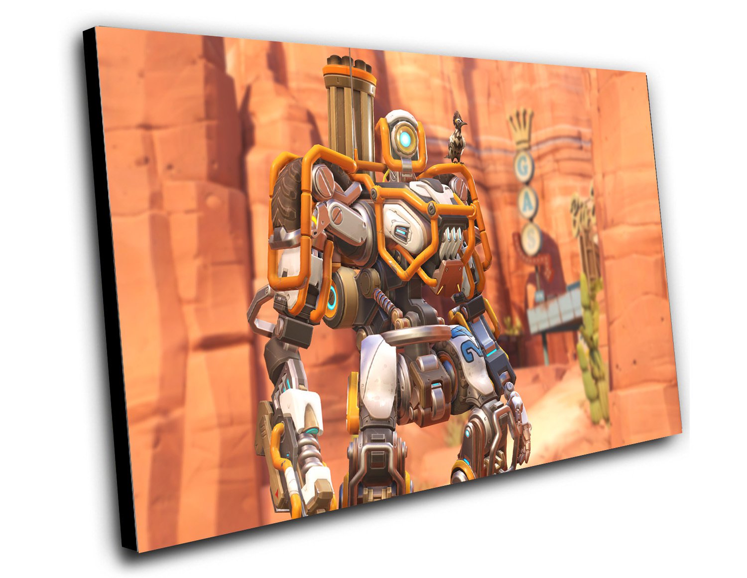 Overwatch Anniversary Dune Buggy Bastion Game 12"x16" (30cm/40cm) Canvas Print