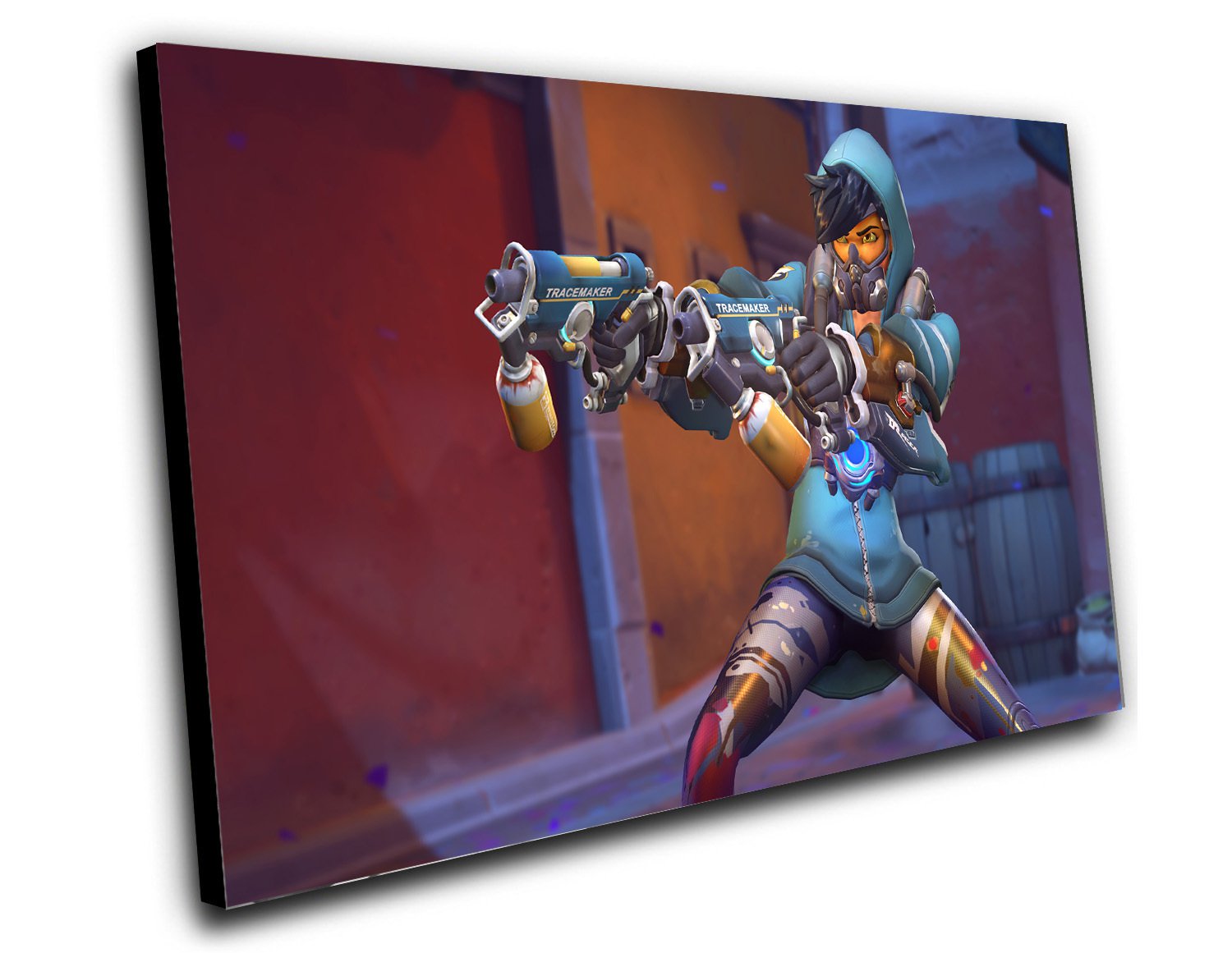 Overwatch Anniversary Graffiti Tracer Game 12"x16" (30cm/40cm) Canvas Print