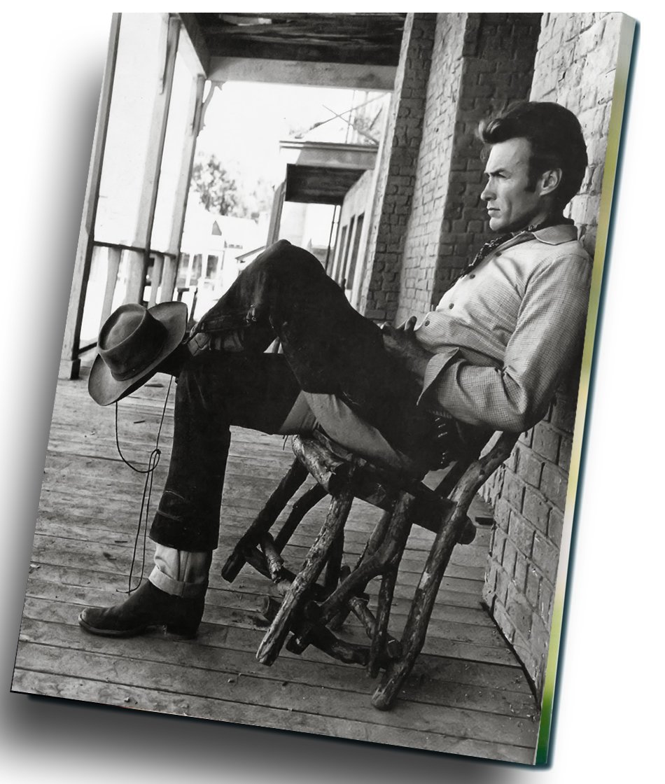 Clint Eastwood  12"x16" (30cm/40cm) Canvas Print