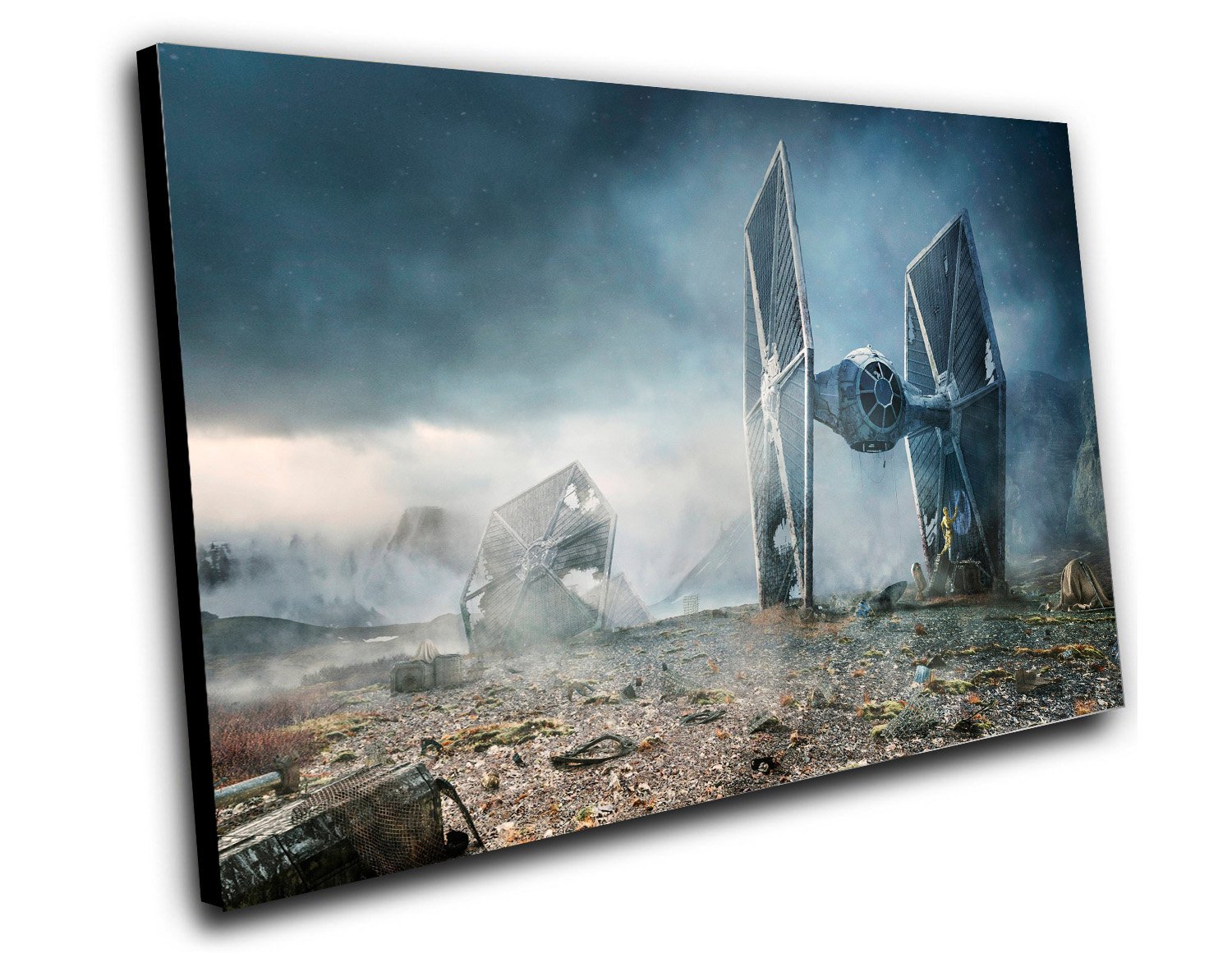 Star Wars The Force Awakens Tie Fighter Movie 12"x16" (30cm/40cm) Canvas Print