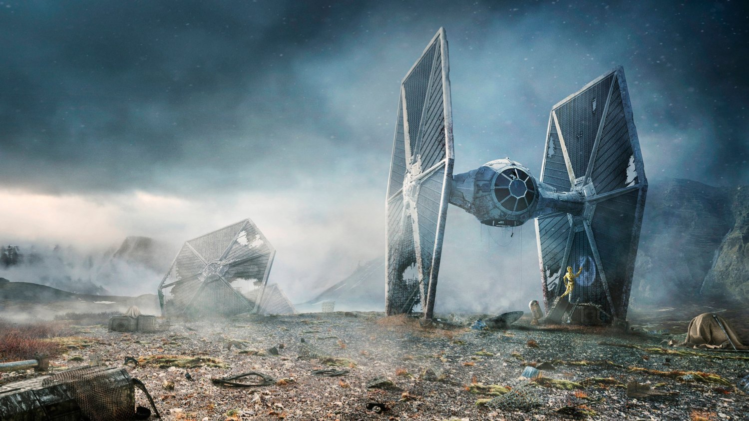 Star Wars The Force Awakens Tie Fighter Movie 13"x19" (32cm/49cm) Poster