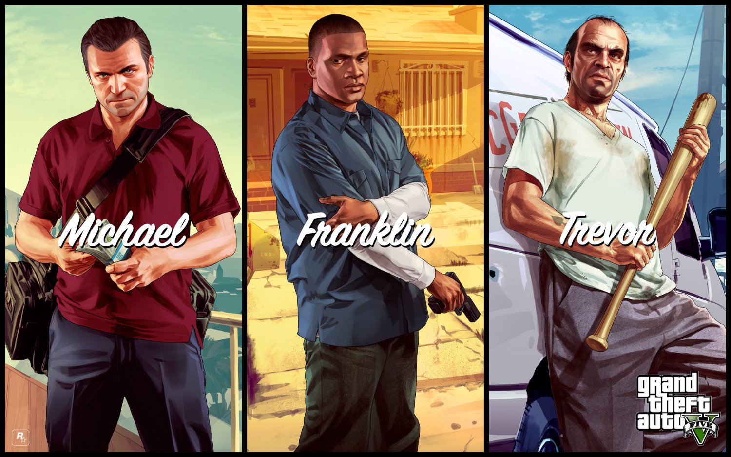 Grand Theft Auto 5 V Game 13"x19" (32cm/49cm) Poster