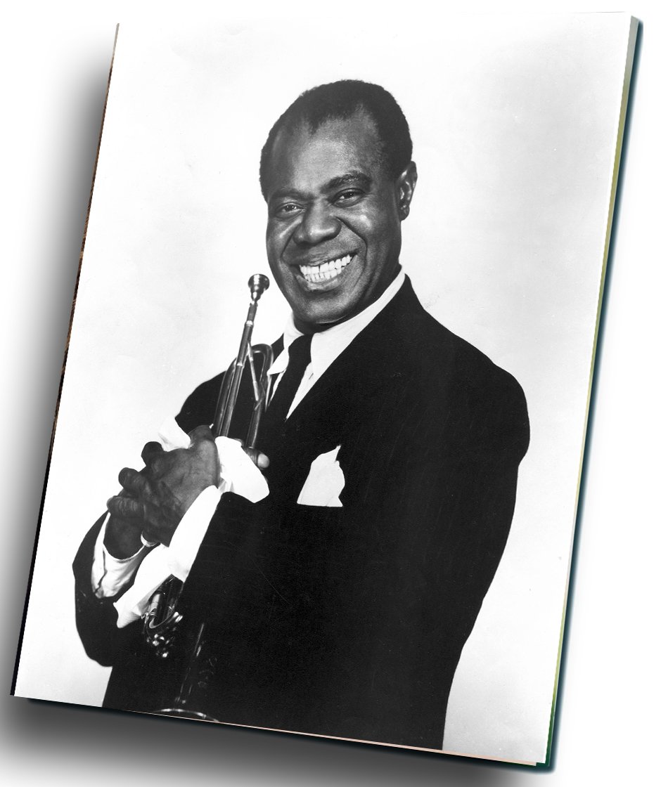 Louis Armstrong 12"x16" (30cm/40cm) Canvas Print