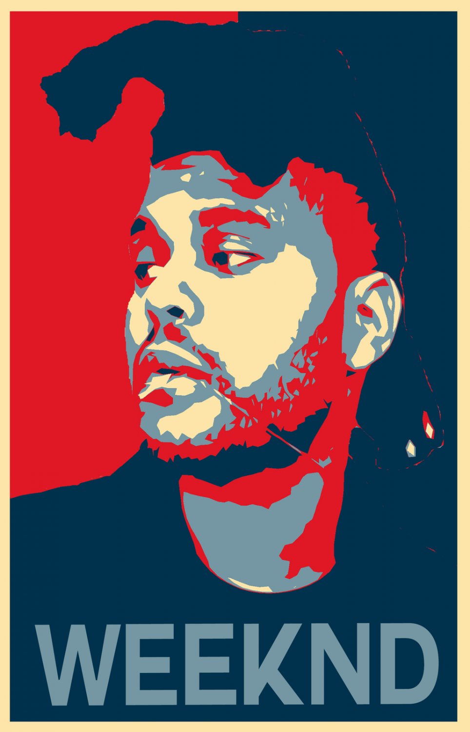 The Weeknd 13"x19" (32cm/49cm) Polyester Fabric Poster