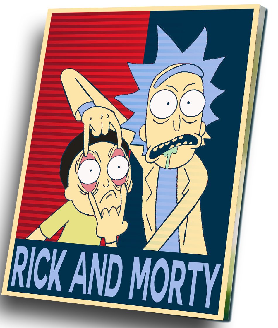 Rick and Morty 12"x16" (30cm/40cm) Canvas Print