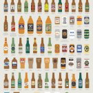 Fantastical Fictive Beers Chart  18"x28" (45cm/70cm) Poster