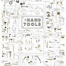 Hand Tools Chart  18"x28" (45cm/70cm) Poster