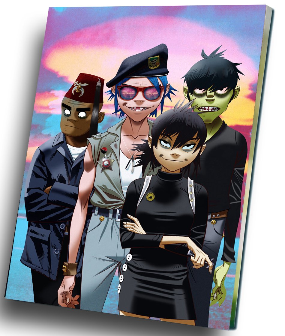 Gorillaz 12"x16" (30cm/40cm) Canvas Print