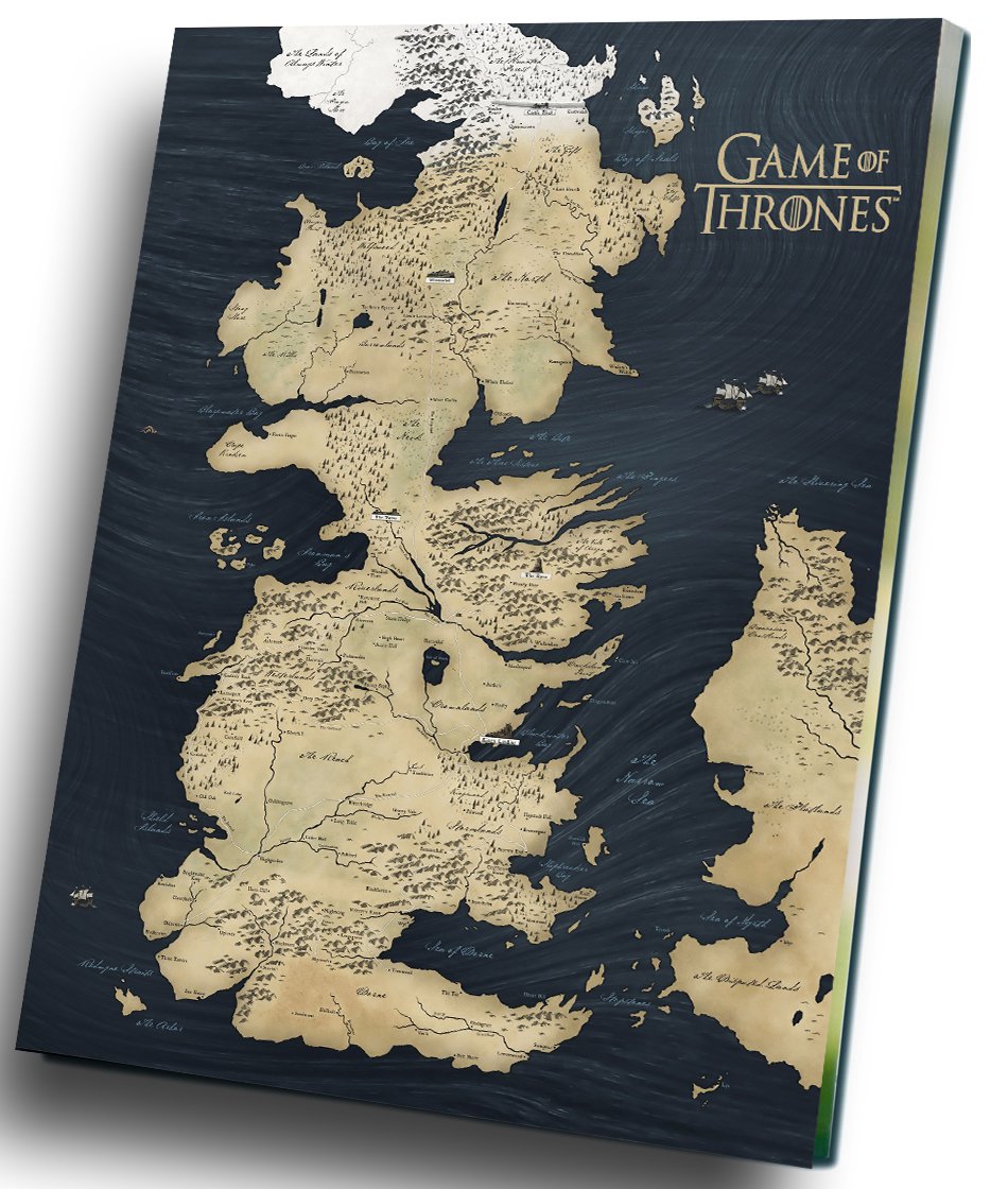 Game Of Thrones Map 8x12 20cm30cm Canvas Print