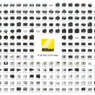 Nikon Cameras Chart 18"x28" (45cm/70cm) Canvas Print