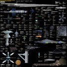 Starship Size Comparison Chart 18"x28" (45cm/70cm) Canvas Print