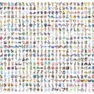 All Pokemons Chart 24"x43" (60cm/110cm) Poster